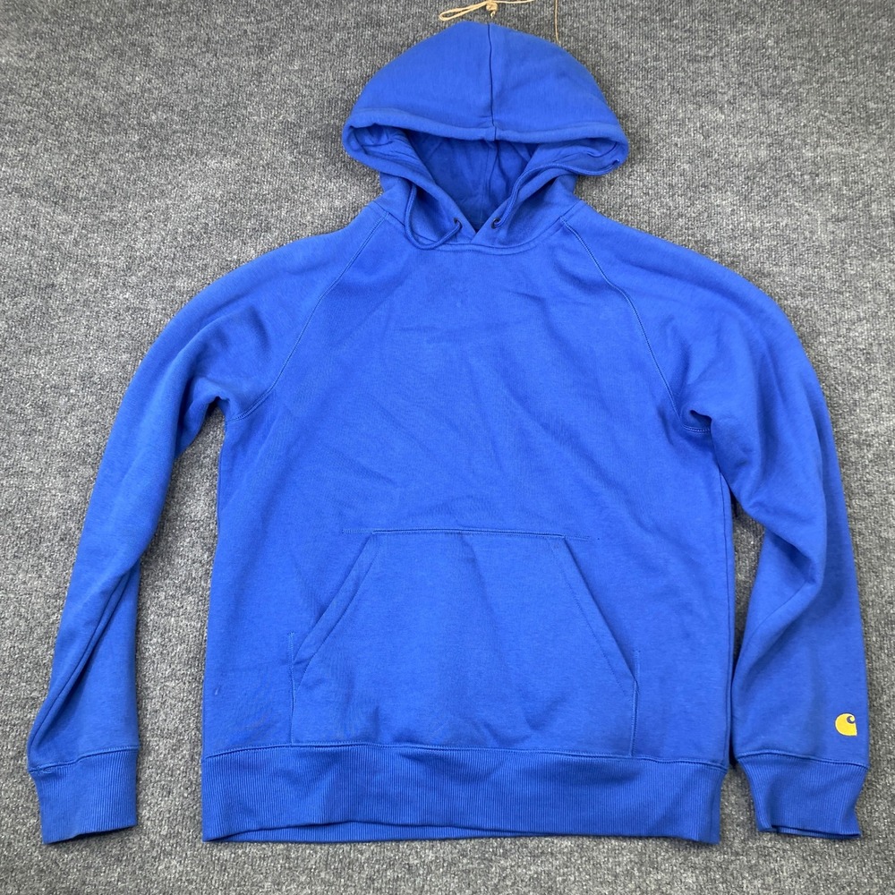 Carhartt WIP Hooded Chase Sweatshirt Mens Medium Blue Hoodie I033661.22K.XX.03